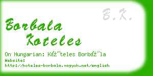 borbala koteles business card